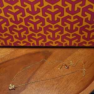 Coach Gold Necklace with Flower Design